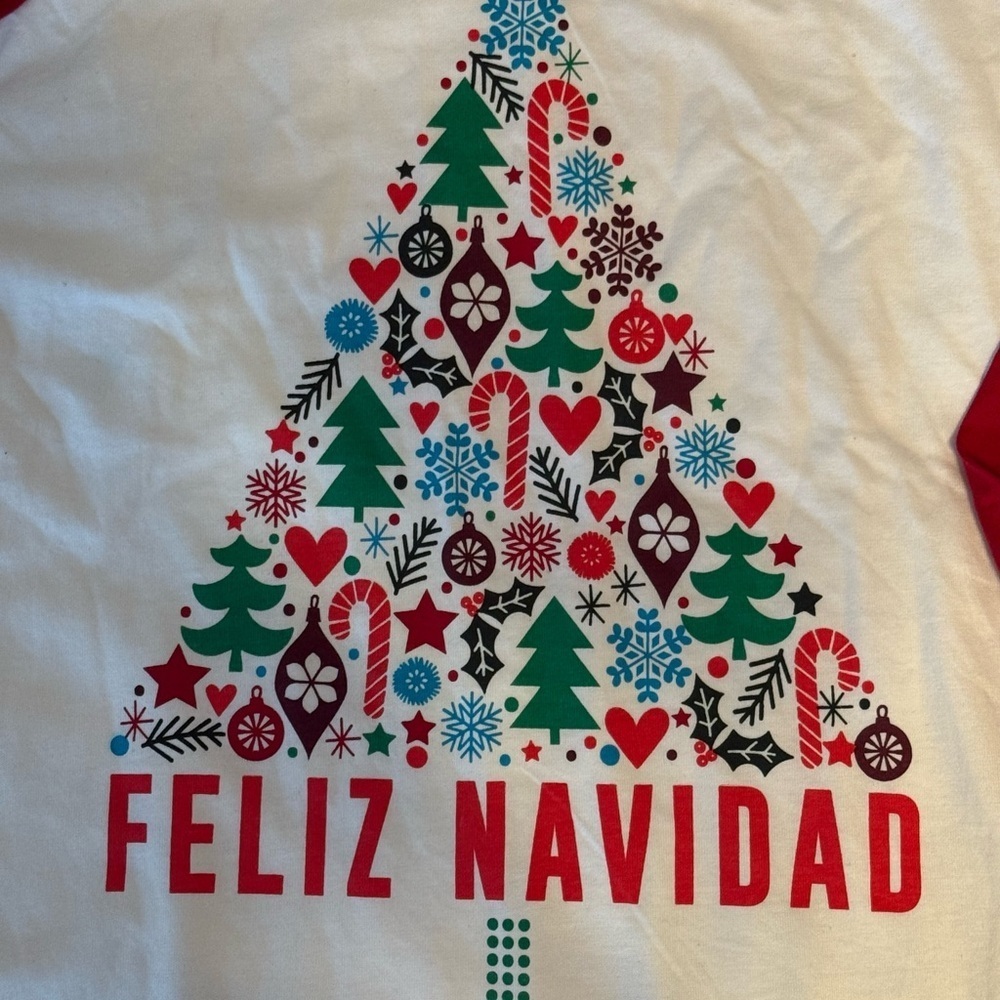 Women’s PJ Place Felix Navidad Christmas Raglan Tee 🎄 - Size XS - Picture 3 of 6